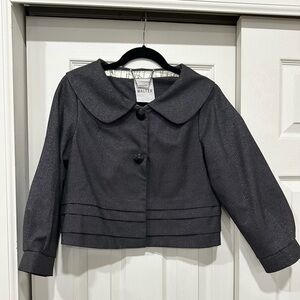 Walter Girl by Walter Baker Silver-Black Cropped Jacket